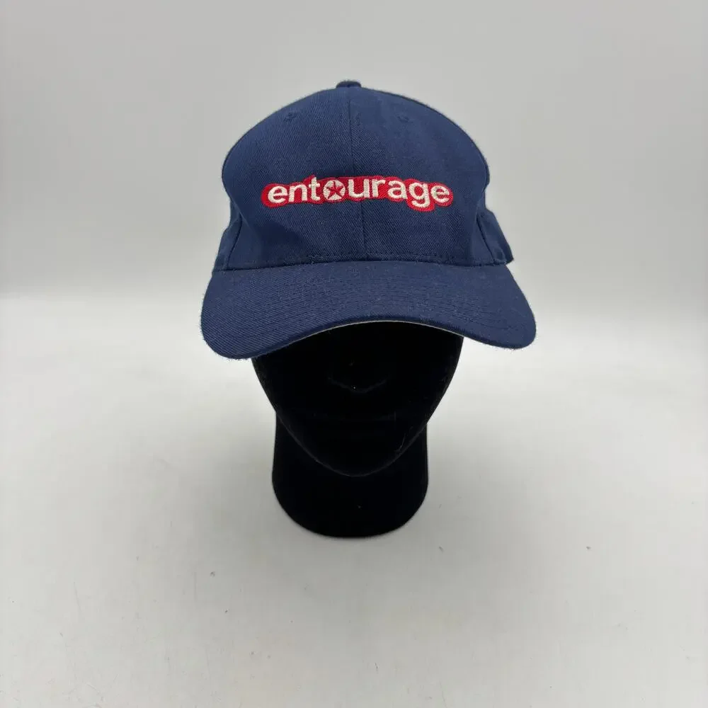 Vintage 2000s Entourage Season 2 Cast & Crew Fitted Baseball Cap Blue L-XL